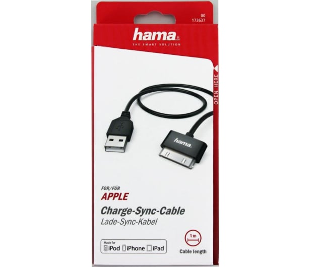 HAMA USB-30PIN 1m MFI czarny - 1387565 - zdjęcie 3
